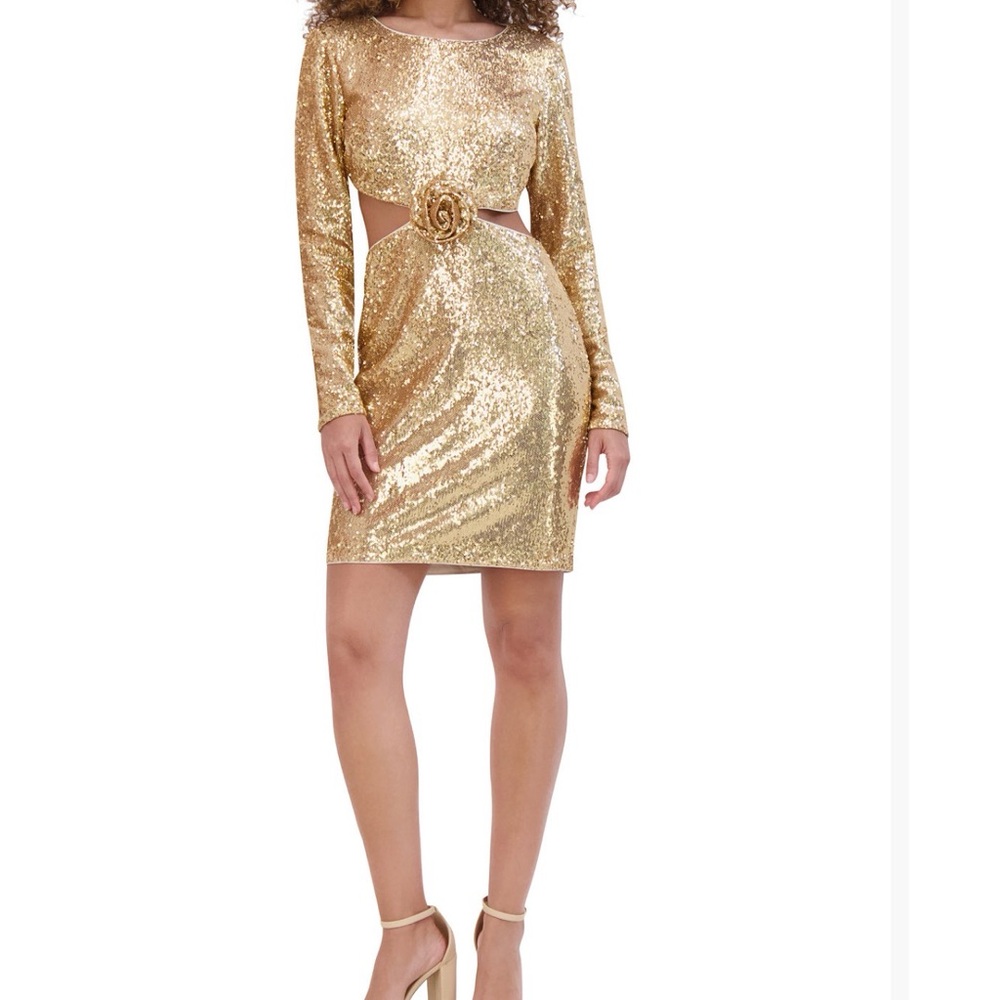 Siena Women's Sequined Rosette Cutout Dress